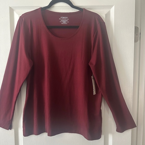 Chico's the Ultimate Tee Micromodal Layring Tee Long Sleeve Large/12 - Picture 1 of 5